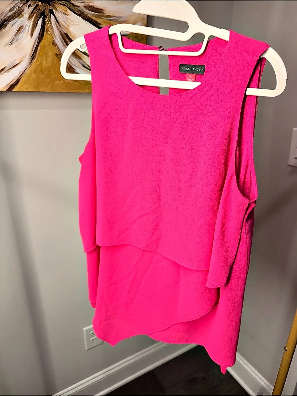 Vince Camuto Pink Sleeveless Blouse Size Small Like New